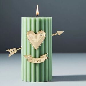 ANTHROPOLOGIE Heart Candle Charm Set ($20 Retail, New in Box)